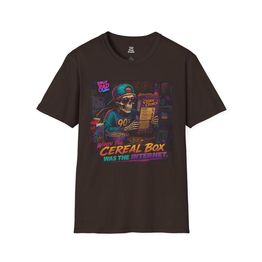 When The Cereal Box Was The Internet, Retro Childhood Nostalgia Shirt, 90s Mens Tee, Millennial Gift