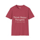 Think Happy Thoughts Or Catch These Hands Shirt, Funny Sarcastic Women's Tee, Petty And Prosperous Graphic T-Shirt
