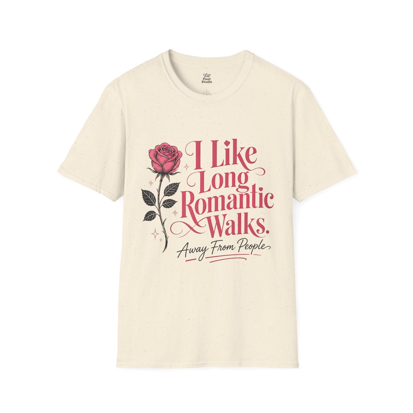 I Like Long Romantic Walks Away From People Womens Shirt, Funny Introvert Tee, Anti Social Graphic T-Shirt, Solitude Lover Gift
