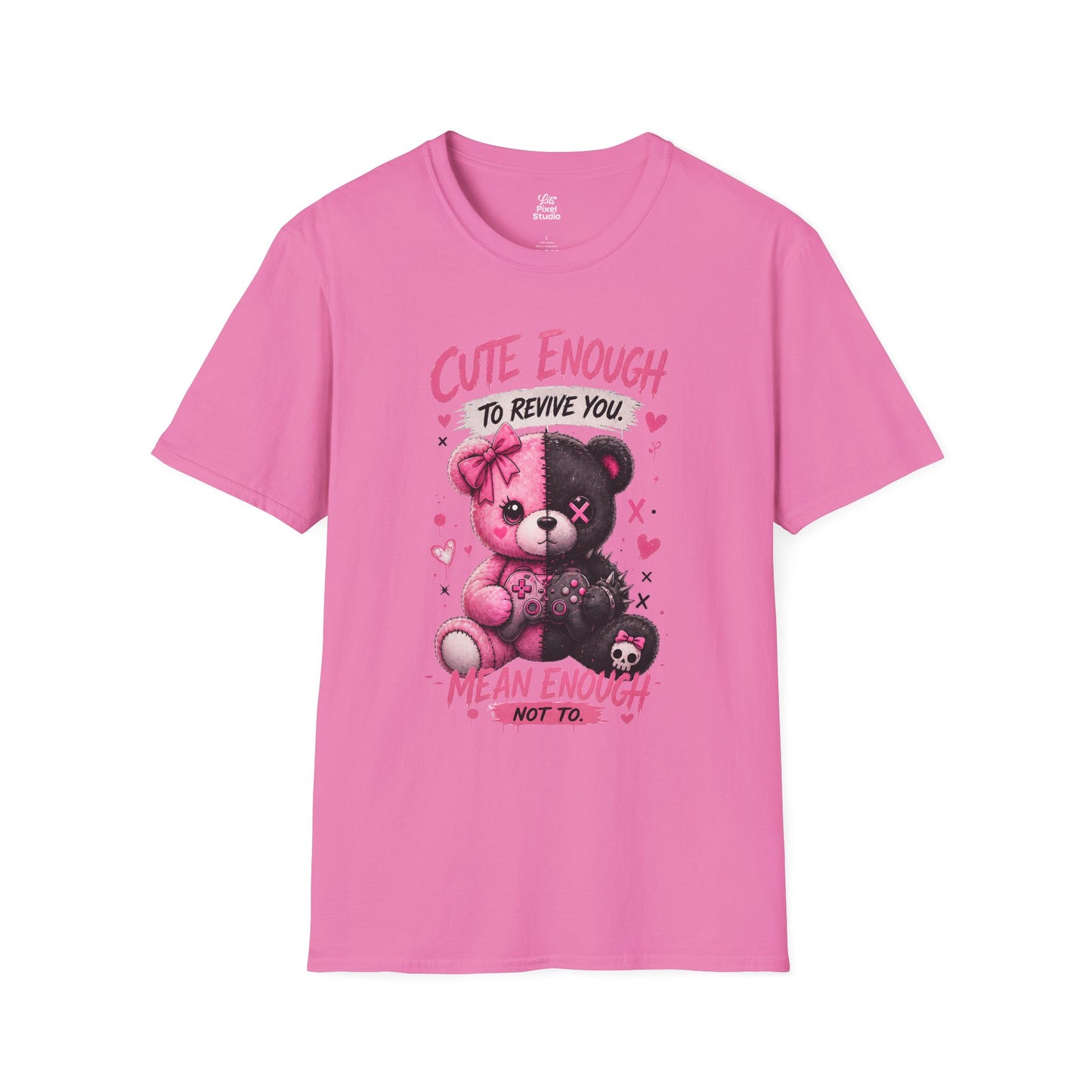 Cute Enough To Revive You Womens Shirt, Gamer Girl Tee, Kawaii Goth Gaming Shirt, Cute Pink Anime Gamer Gift