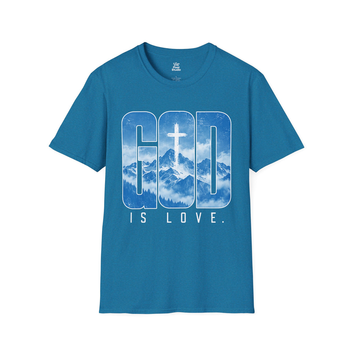 God Is Love Christian Shirt, Faith Based T-Shirt, Cross Graphic Tee, Mountain Christian Shirt, Inspirational Unisex Religious Gift