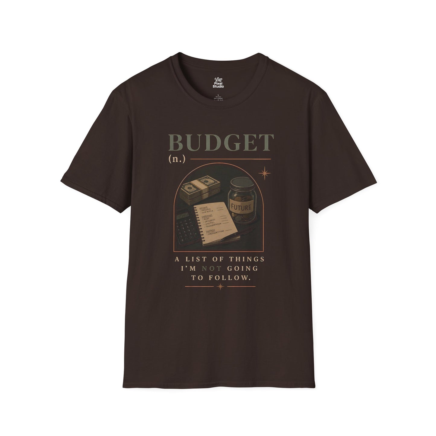 Budget Life Defined Funny Unisex T-Shirt | Funny Budgeting Graphic Tee For Sarcastic, Burned Out Gen X Gen Z Millennials, Joke Gift Apparel