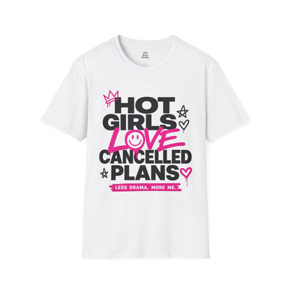 Hot Girls Love Cancelled Plans Shirt, Funny Introvert Womens Tee, Cozy Girl Aesthetic Shirt, Petty And Prosperous Graphic Tee