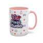 Lili Pixel Studio Mug, Cute Pixel Art Coffee Mug, Retro Gamer Mug, Cozy Gaming Desk Cup, 15 oz Ceramic Mug