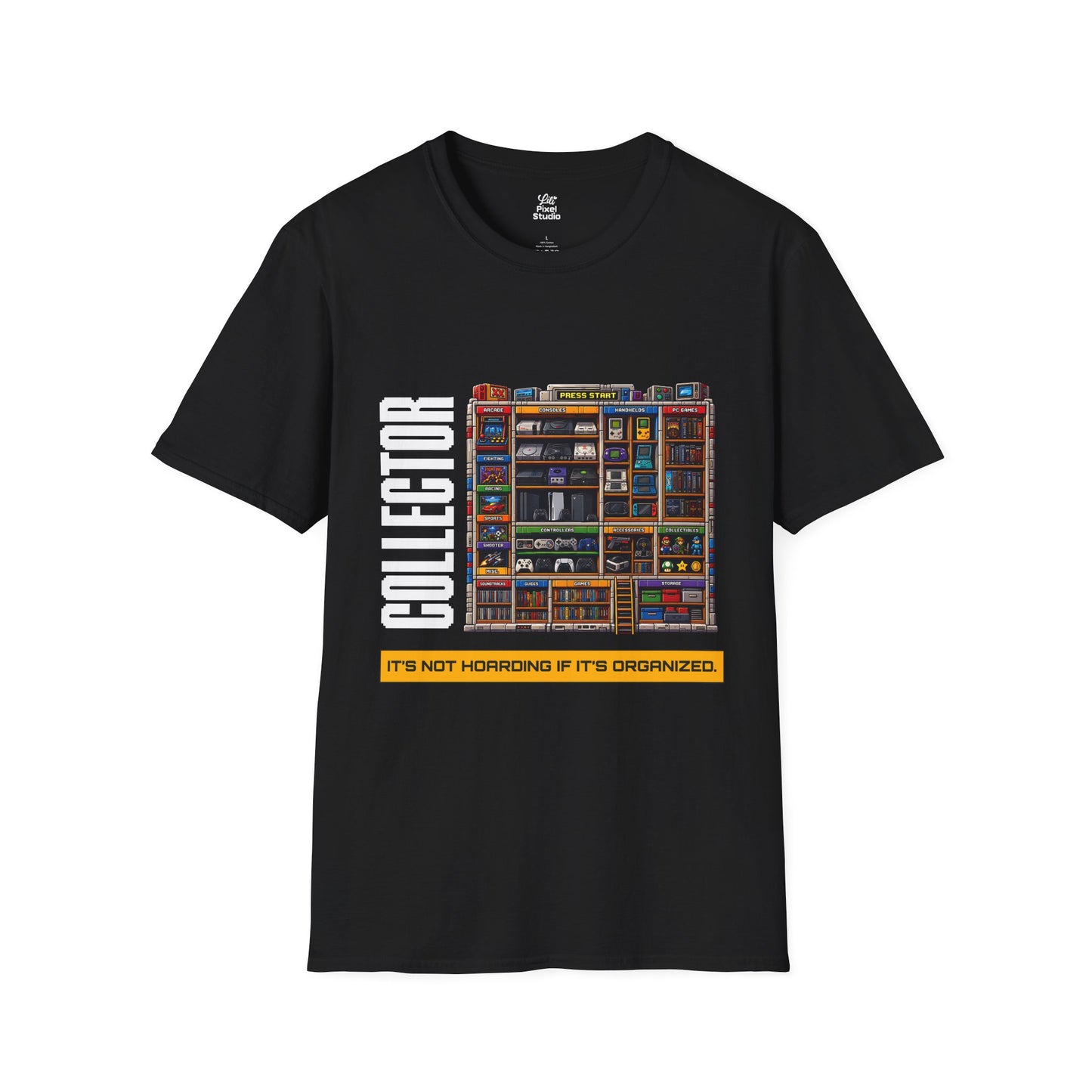 Collector Shirt, Its Not Hoarding If Its Organized Unisex Tee, Retro Gamer Gift, Funny Collector T-Shirt