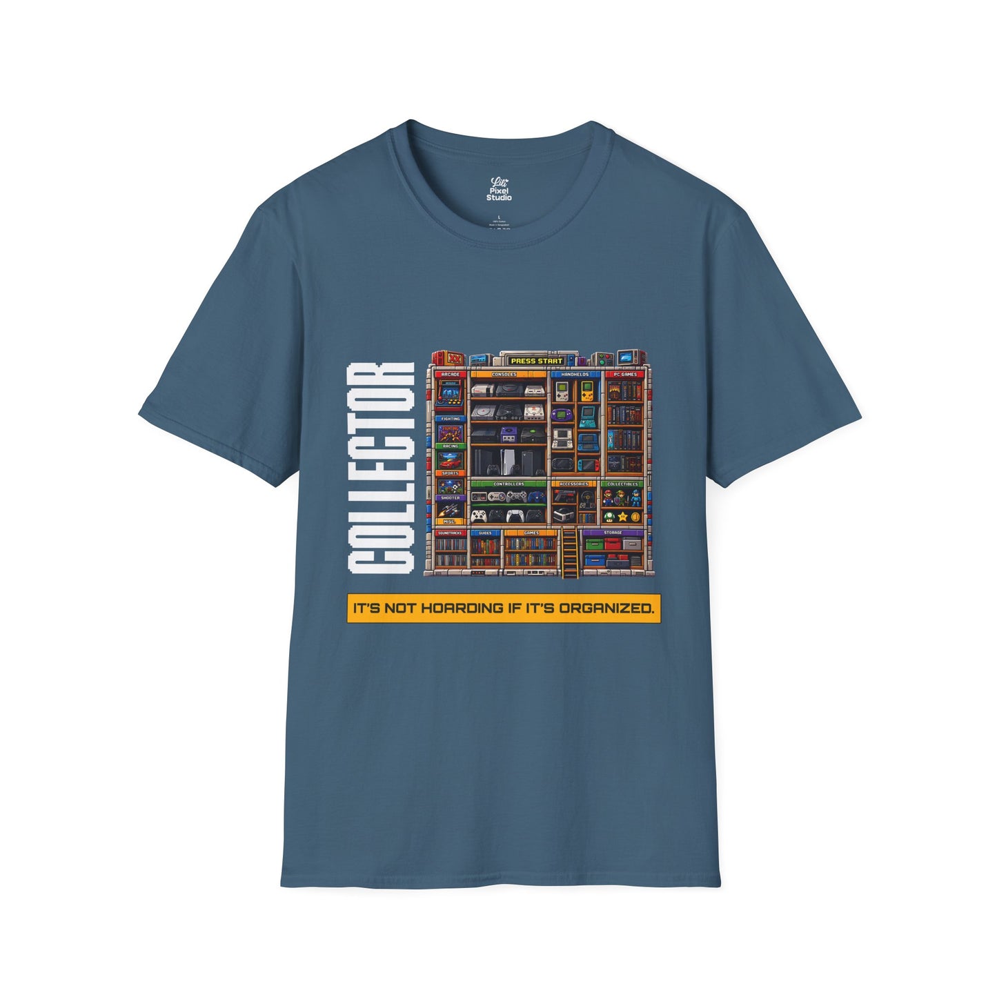 Collector Shirt, Its Not Hoarding If Its Organized Unisex Tee, Retro Gamer Gift, Funny Collector T-Shirt