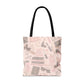 Pretty and Prosperous Tote Bag, Glam Boss Girl Tote, Pink Motivational Shopper Bag, Cute Everyday Work Tote