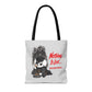 Nothing Is Lost Dog Tote Bag, Funny Dark Anime Inspired Tote, Spooky Cute Dog Lover Bag, Goth Puppy Shopper