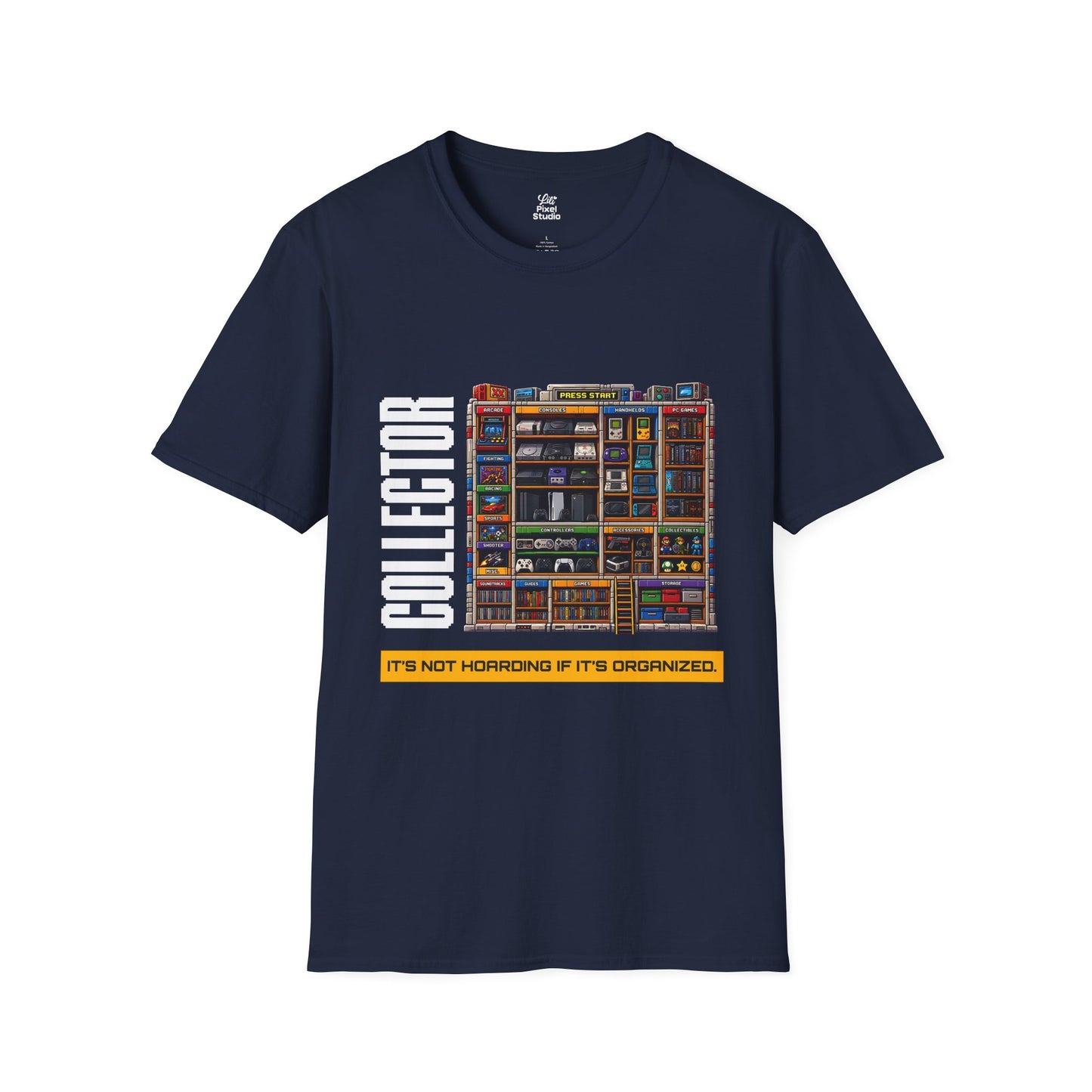 Collector Shirt, Its Not Hoarding If Its Organized Unisex Tee, Retro Gamer Gift, Funny Collector T-Shirt
