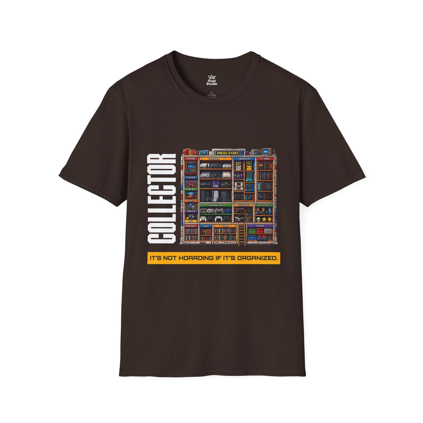 Collector Shirt, Its Not Hoarding If Its Organized Unisex Tee, Retro Gamer Gift, Funny Collector T-Shirt