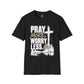 Pray More Worry Less Christian Shirt, Faith Based T-Shirt, Prayer Shirt, Cross Graphic Tee, Inspirational Christian Unisex Gift