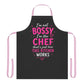 Im Not Bossy Im The Chef Apron, Funny Kitchen Apron, Pink and Black Cooking Apron, Gift for Home Cooks