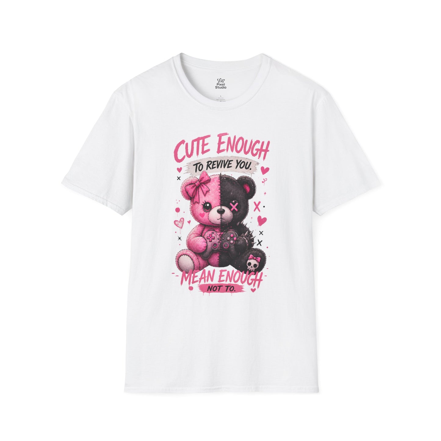 Cute Enough To Revive You Womens Shirt, Gamer Girl Tee, Kawaii Goth Gaming Shirt, Cute Pink Anime Gamer Gift
