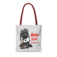 Nothing Is Lost Dog Tote Bag, Funny Dark Anime Inspired Tote, Spooky Cute Dog Lover Bag, Goth Puppy Shopper