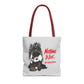 Nothing Is Lost Dog Tote Bag, Funny Dark Anime Inspired Tote, Spooky Cute Dog Lover Bag, Goth Puppy Shopper
