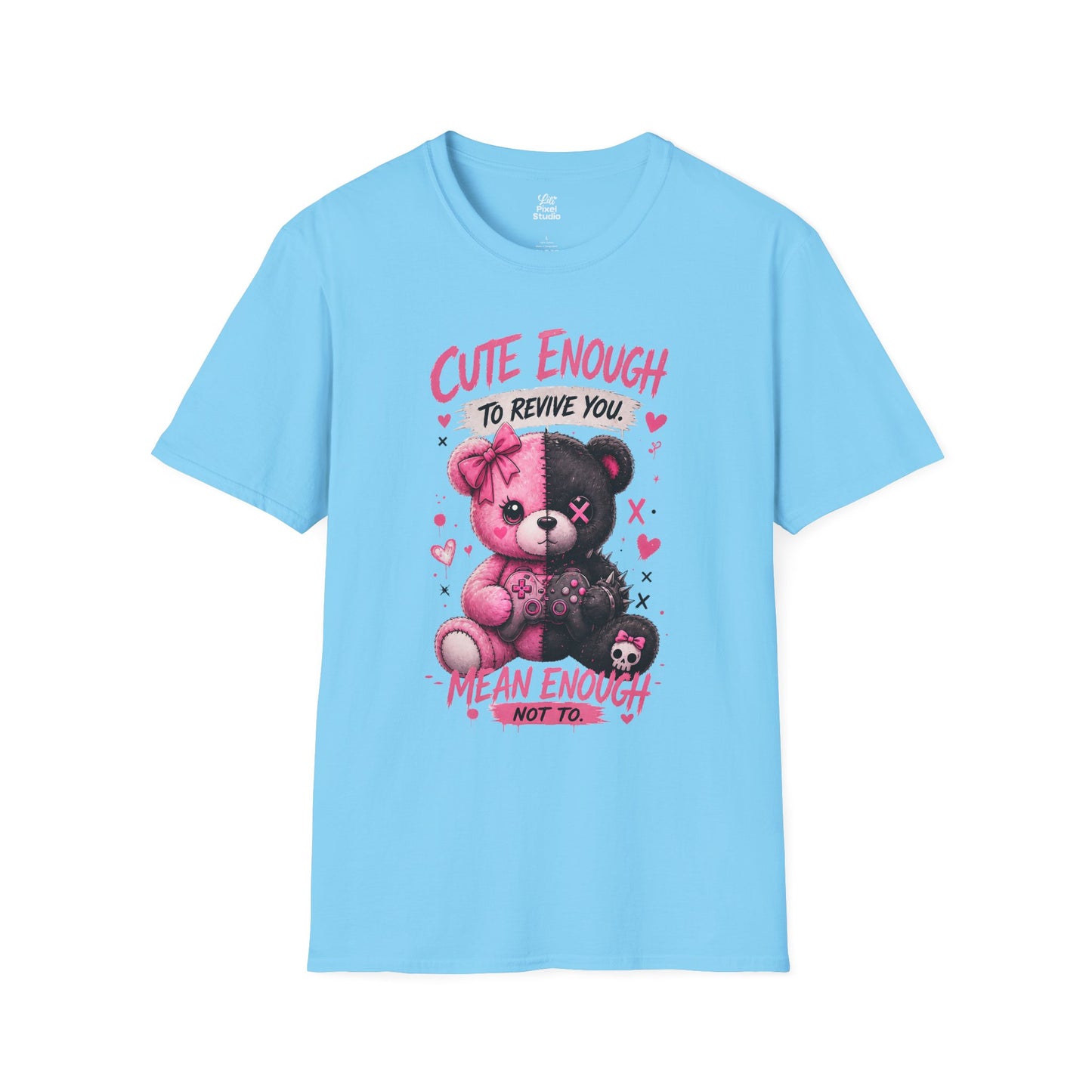 Cute Enough To Revive You Womens Shirt, Gamer Girl Tee, Kawaii Goth Gaming Shirt, Cute Pink Anime Gamer Gift