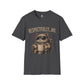 Respectfully No Cat, Unisex T-Shirt | Grumpy Cat with Coffee Graphic Funny Sarcastic Joke Shirt