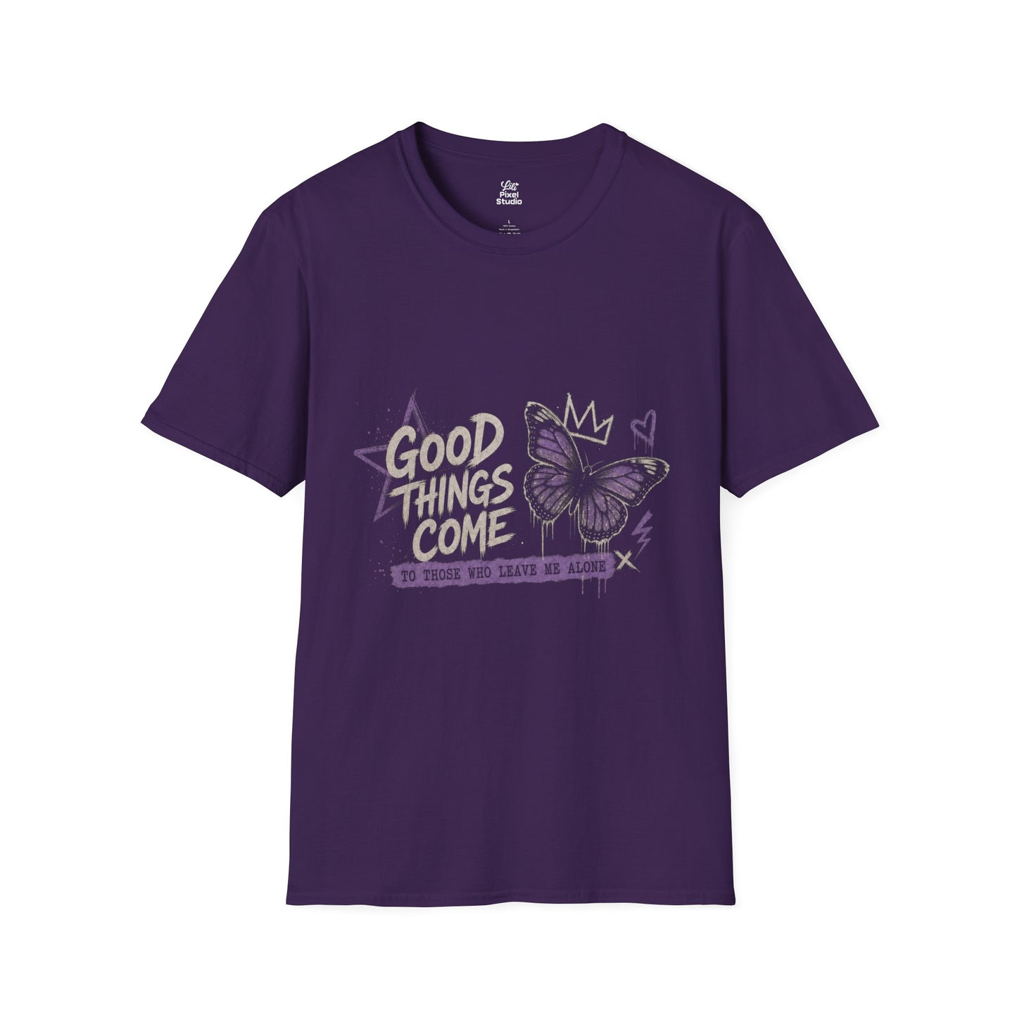 Good Things Come To Those Who Leave Me Alone Womens Shirt, Funny Introvert Tee, Anti Social Graphic T-Shirt, Butterfly Gift