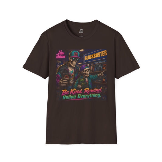 Be Kind Rewind Relive Everything, Retro Video Store Nostalgia Mens Shirt, 90s Kid Tee, Millennial Gift