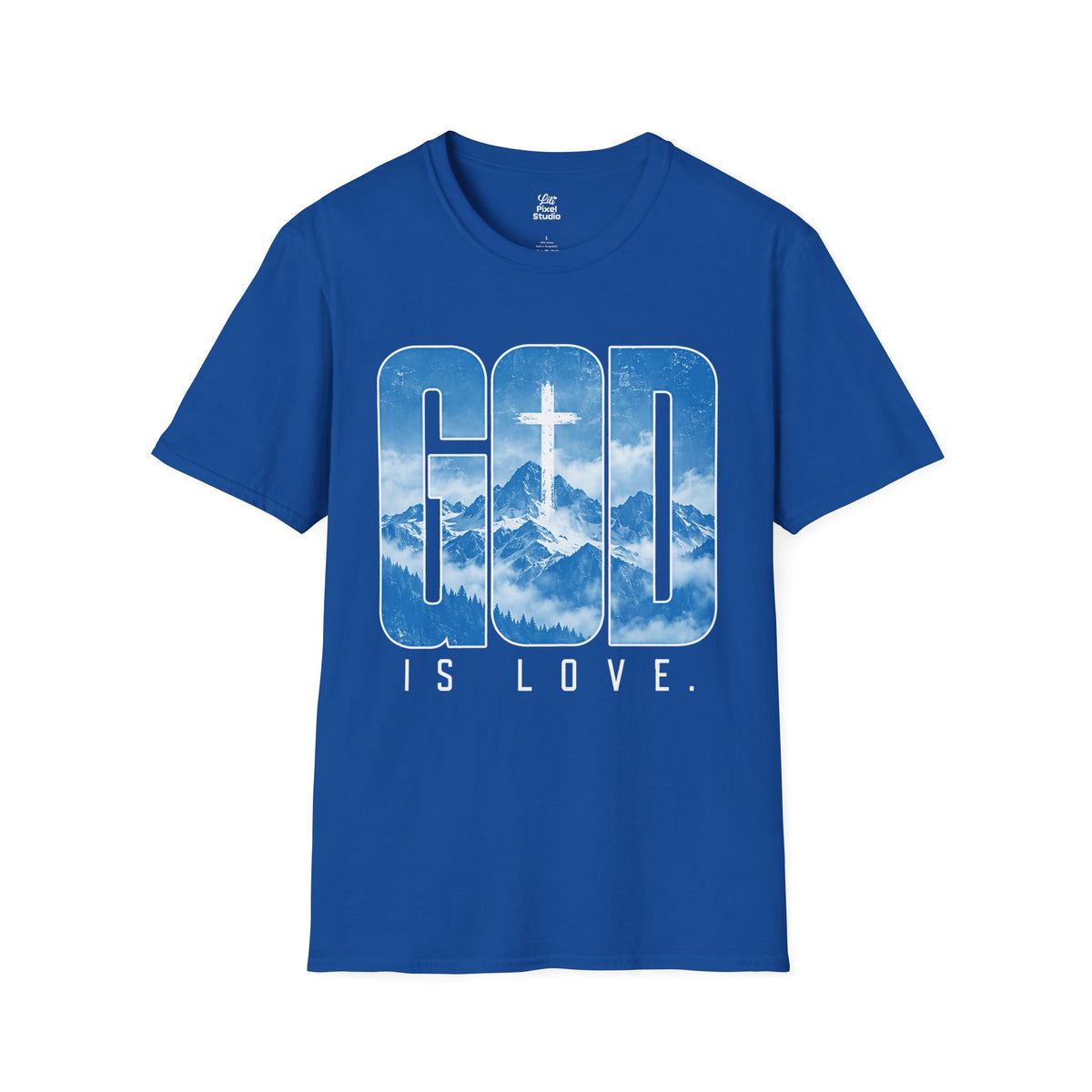 God Is Love Christian Shirt, Faith Based T-Shirt, Cross Graphic Tee, Mountain Christian Shirt, Inspirational Unisex Religious Gift