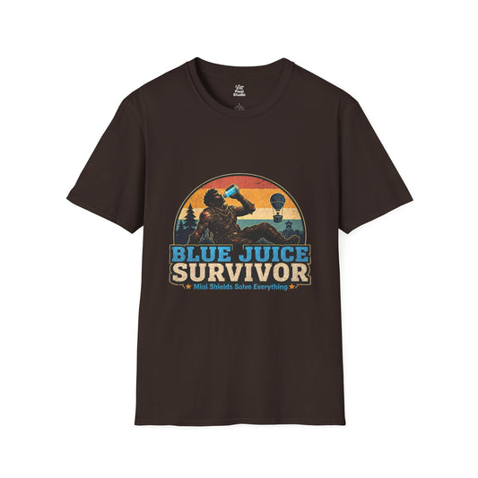 Blue Juice Survivor Gamer Unisex Shirt, Funny Gaming Logic Tee, Battle Royale Humor Shirt, FPS Gaming Gift, Retro Gamer T-Shirt