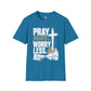 Pray More Worry Less Christian Shirt, Faith Based T-Shirt, Prayer Shirt, Cross Graphic Tee, Inspirational Christian Unisex Gift