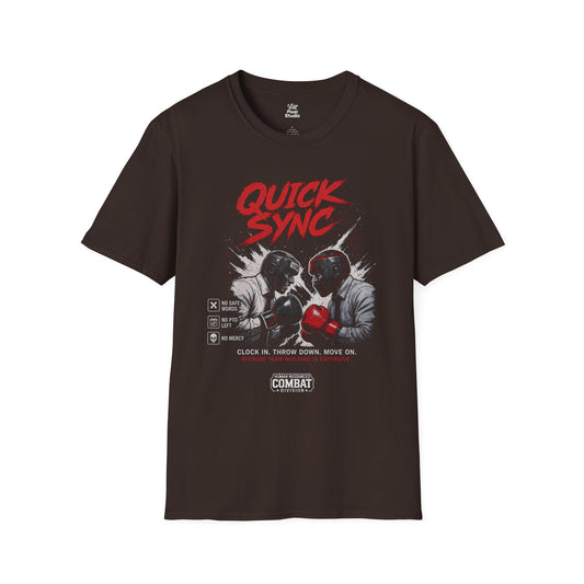Quick Sync Shirt, Funny Office Humor Unisex Tee, Corporate MMA Boxing Shirt, HR Combat Division Gift for Coworkers & Managers