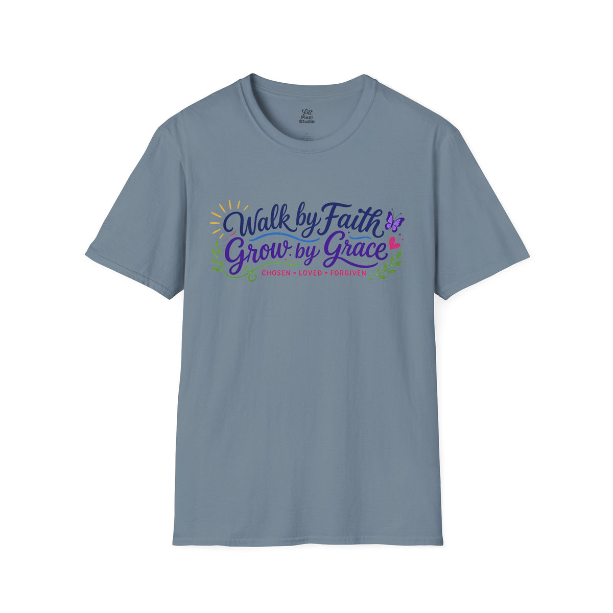 Walk By Faith Grow By Grace Shirt, Christian Inspirational Unisex Tee, Faith Based Shirt, Christian Gift, Grace In Progress Tee
