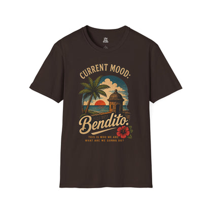 Bendito Tropical Sunset Unisex T-Shirt | Palm Tree Beach Puerto Rican Latin Humor Sarcastic Gift Tee