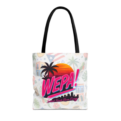 Wepa Puerto Rican Tote Bag, Boricua Tropical Shopper Bag, Puerto Rico Pride Gift, Island Energy Beach Tote