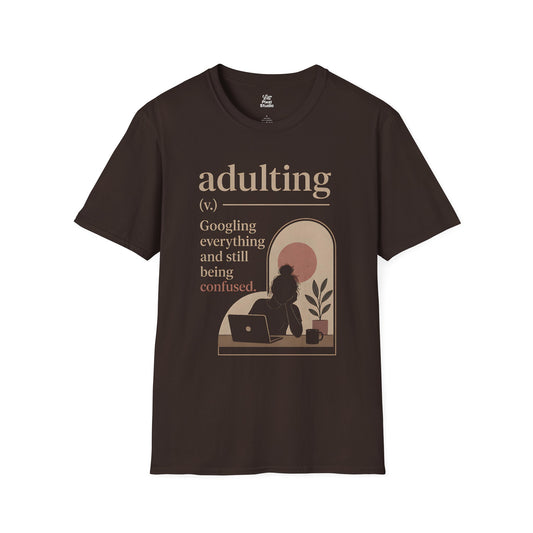 Adulting Life Defined Humor Unisex T-Shirt | Burned Out Sarcastic Funny Gift Tee