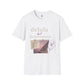 Delulu But Determined Women's Graphic T-Shirt | dreamy stairway photo, floral sketch, motivational text
