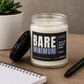 Bare Minimum Candle, Unscented Soy Wax Candle, Funny Minimalist Candle Gift, Sarcastic Self Care Gift, 9oz Clear Jar Candle