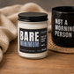 Bare Minimum Candle, Unscented Soy Wax Candle, Funny Minimalist Candle Gift, Sarcastic Self Care Gift, 9oz Clear Jar Candle