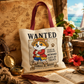 Corgi Pirate Tote Bag, Funny Dog Lover Shopper Bag, Anime Inspired Corgi Bag, Cute Wanted Poster Tote