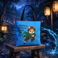 Breathe In Now Fetch Tote Bag, Anime Inspired Dog Tote, Cute Fox Warrior Bag, Funny Dog Lover Shopper Bag
