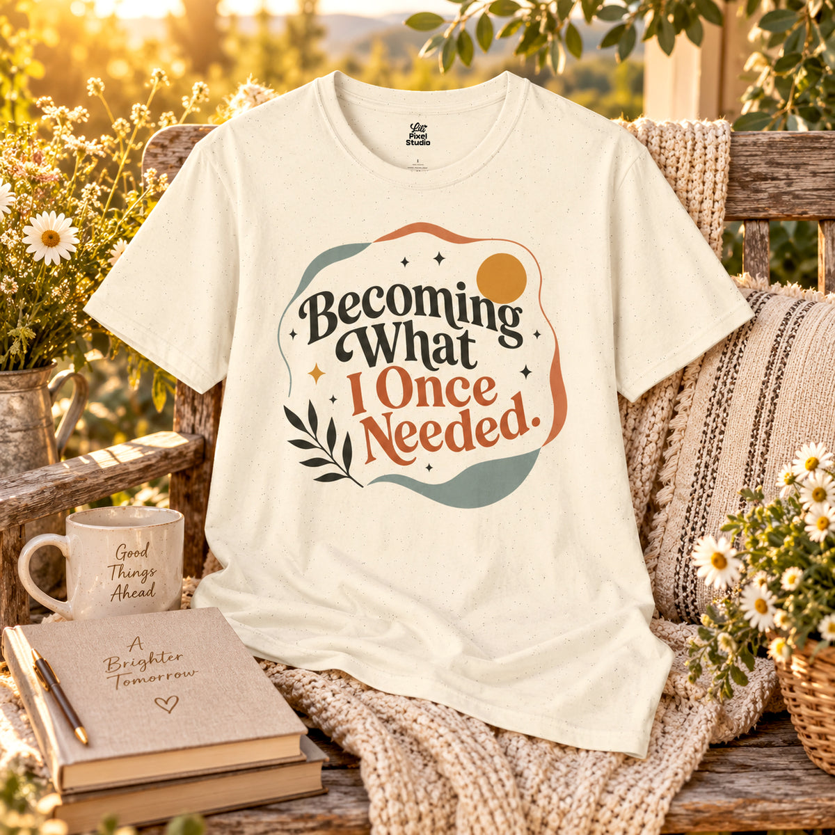 Becoming What I Once Needed Shirt, Inspirational Unisex Tee, Personal Growth Shirt, Motivational Gift, Faith Inspired Encouragement Tee