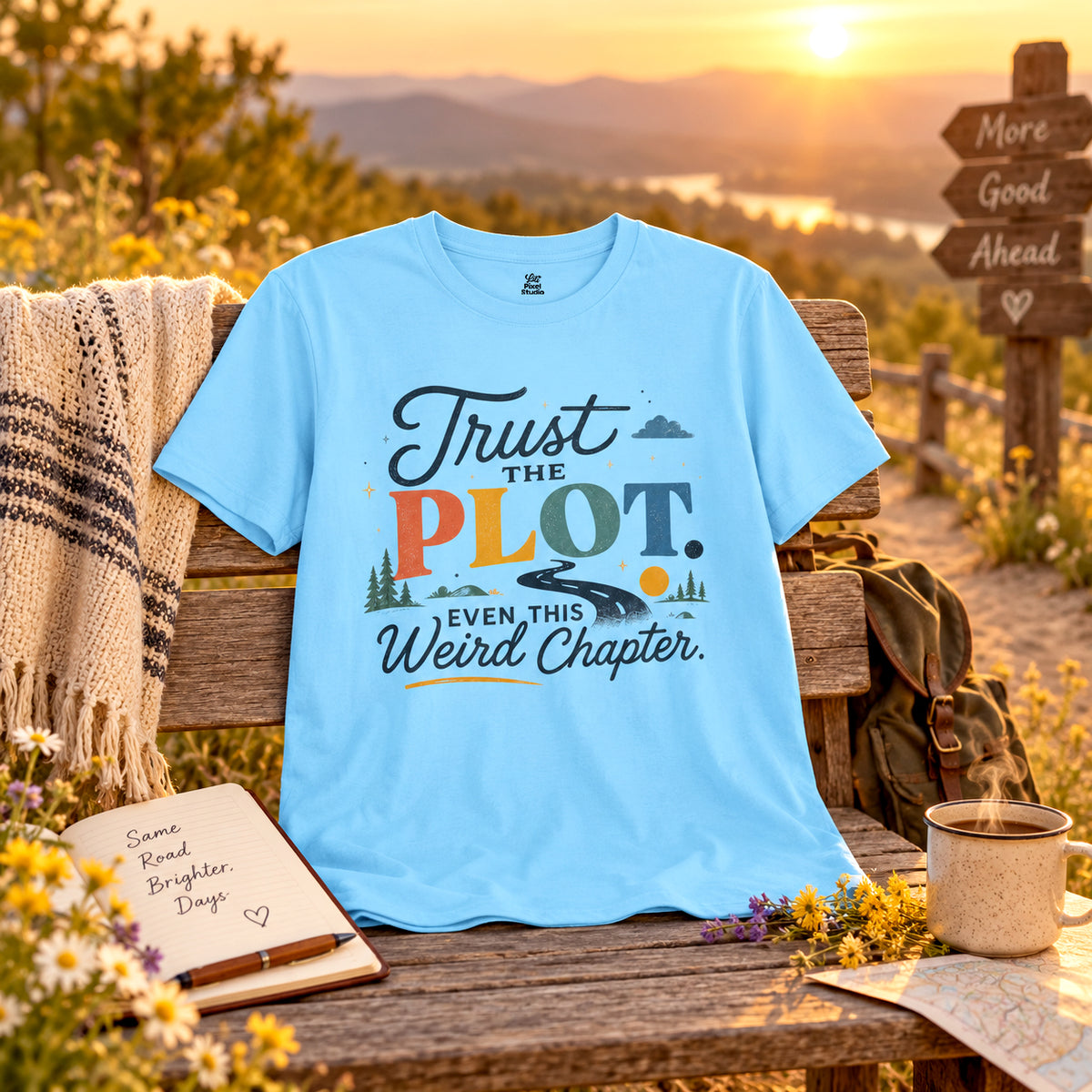Trust The Plot Even This Weird Chapter Shirt, Inspirational Unisex Tee, Motivational Shirt, Faith Inspired Gift, Positive Encouragement Tee