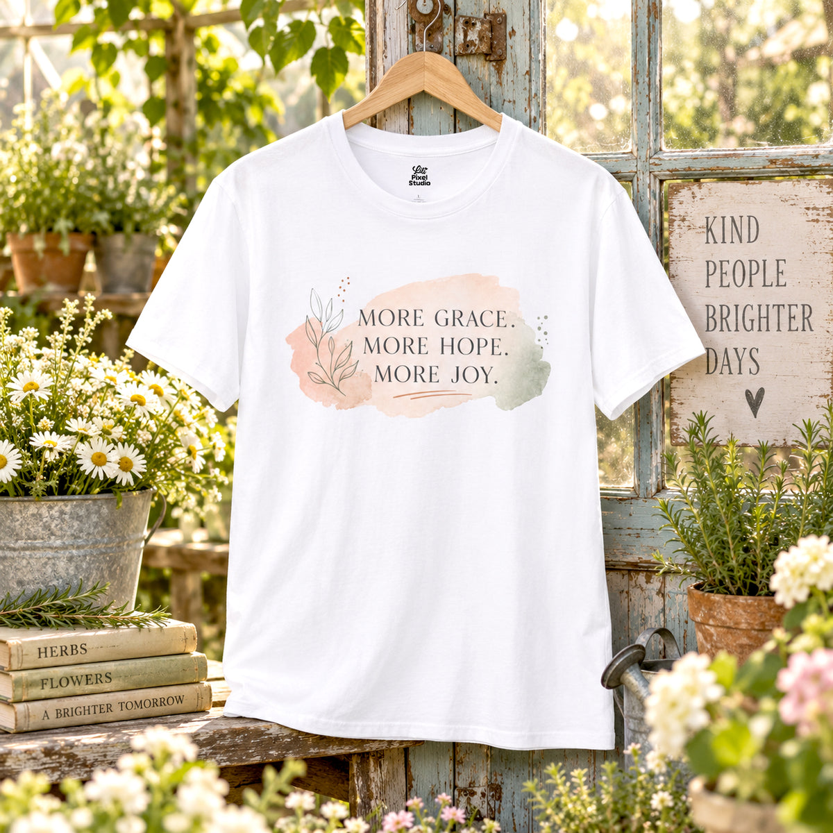 More Grace More Hope More Joy Shirt, Faith Inspirational Unisex Tee, Hope Inspired Shirt, Encouragement Gift, Positive Message Tee