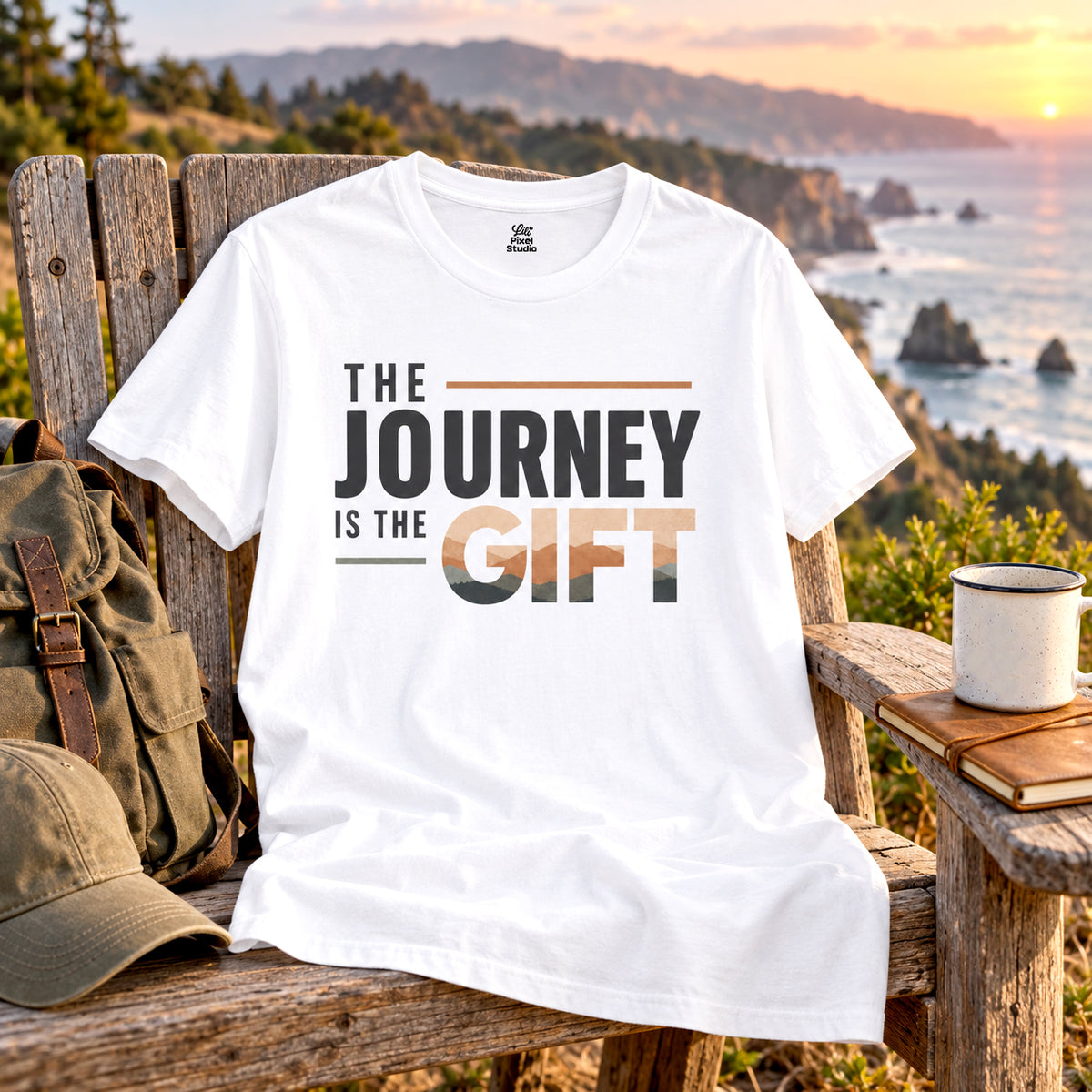 The Journey Is The Gift Shirt, Inspirational Unisex Tee, Motivational Shirt, Personal Growth Gift, Adventure T-Shirt, Encouragement Gift