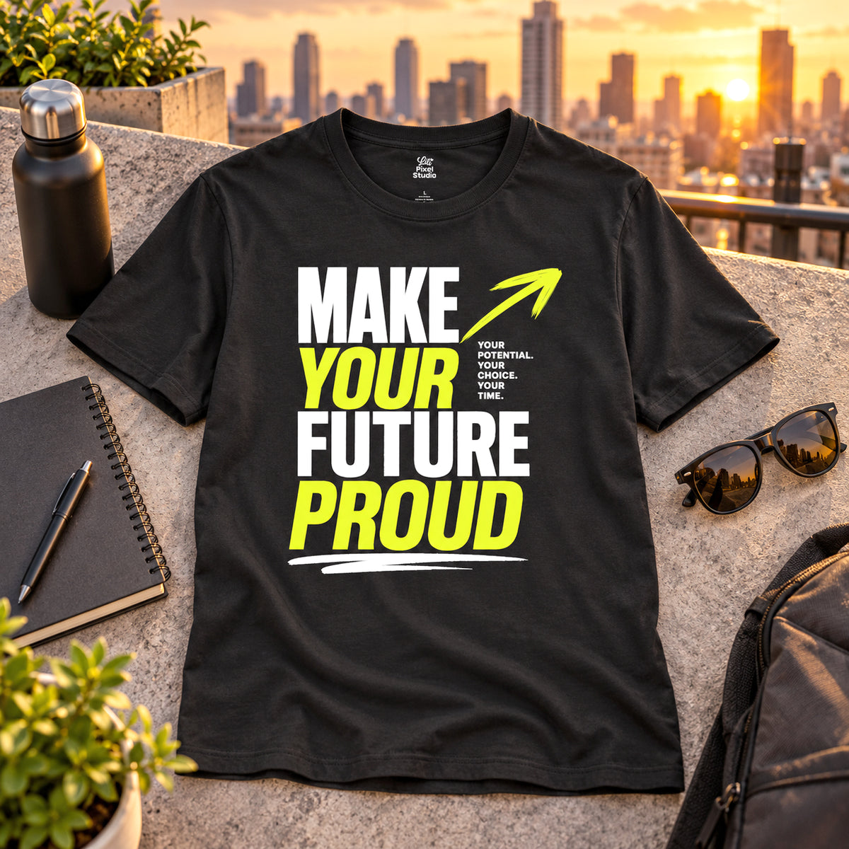 Make Your Future Proud Shirt, Motivational Unisex Tee, Inspirational T-Shirt, Goal Getter Shirt, Personal Growth Tee, Graduation Gift
