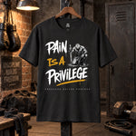 Pain Is A Privilege Shirt, Motivational Gym T-Shirt, Warrior Graphic Tee, Fitness Motivation Shirt, Resilience Tee, Inspirational Unisex Shirt