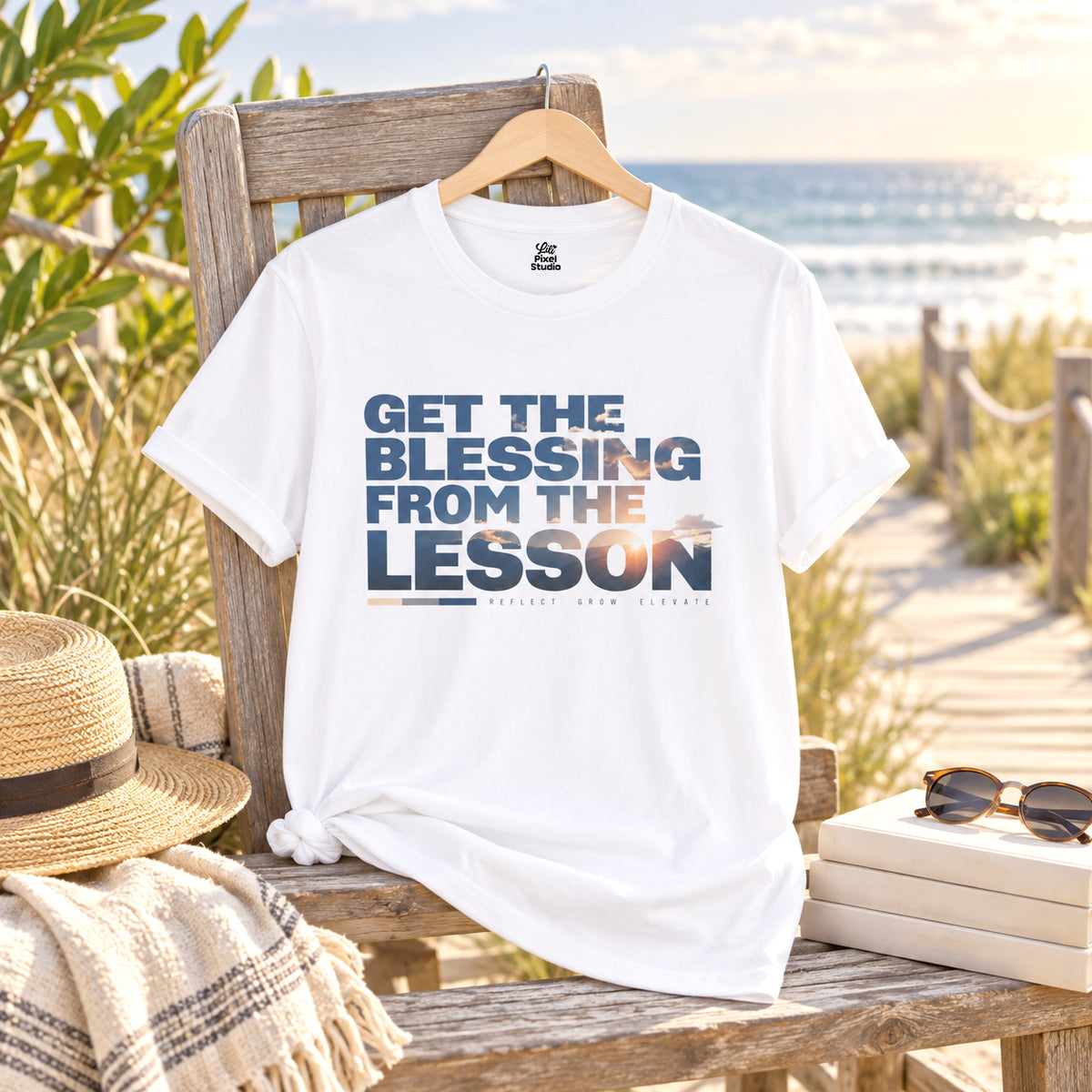 Get The Blessing From The Lesson Shirt, Inspirational Christian T-Shirt, Faith Based Graphic Tee, Motivational Unisex Shirt, Personal Growth Tee