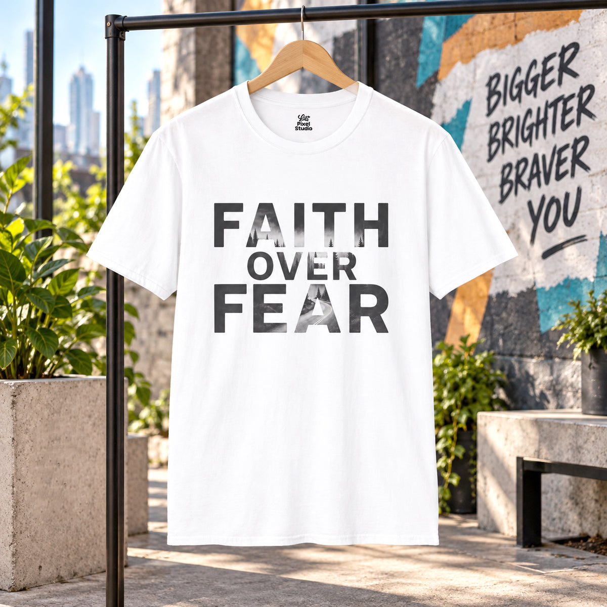 Faith Over Fear Shirt, Christian Inspirational T-Shirt, Faith Based Graphic Tee, Christian Encouragement Gift, Motivational Unisex Shirt