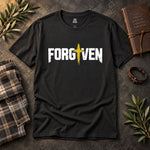 Forgiven Christian Shirt, Faith Based T-Shirt, Christian Cross Graphic Tee, Grace Shirt, Religious Gift, Inspirational Unisex Shirt
