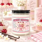Sweet Enough Candle, Vanilla Bean Soy Candle, Funny Candle Gift, Vanilla Scented Candle, Cozy Gourmand Candle, Sweet Tooth Gift