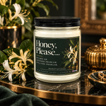 Honey Please Candle, Honeysuckle Soy Candle, Funny Candle Gift, Floral Scented Candle, Best Friend Gift, Funny Gift for Her
