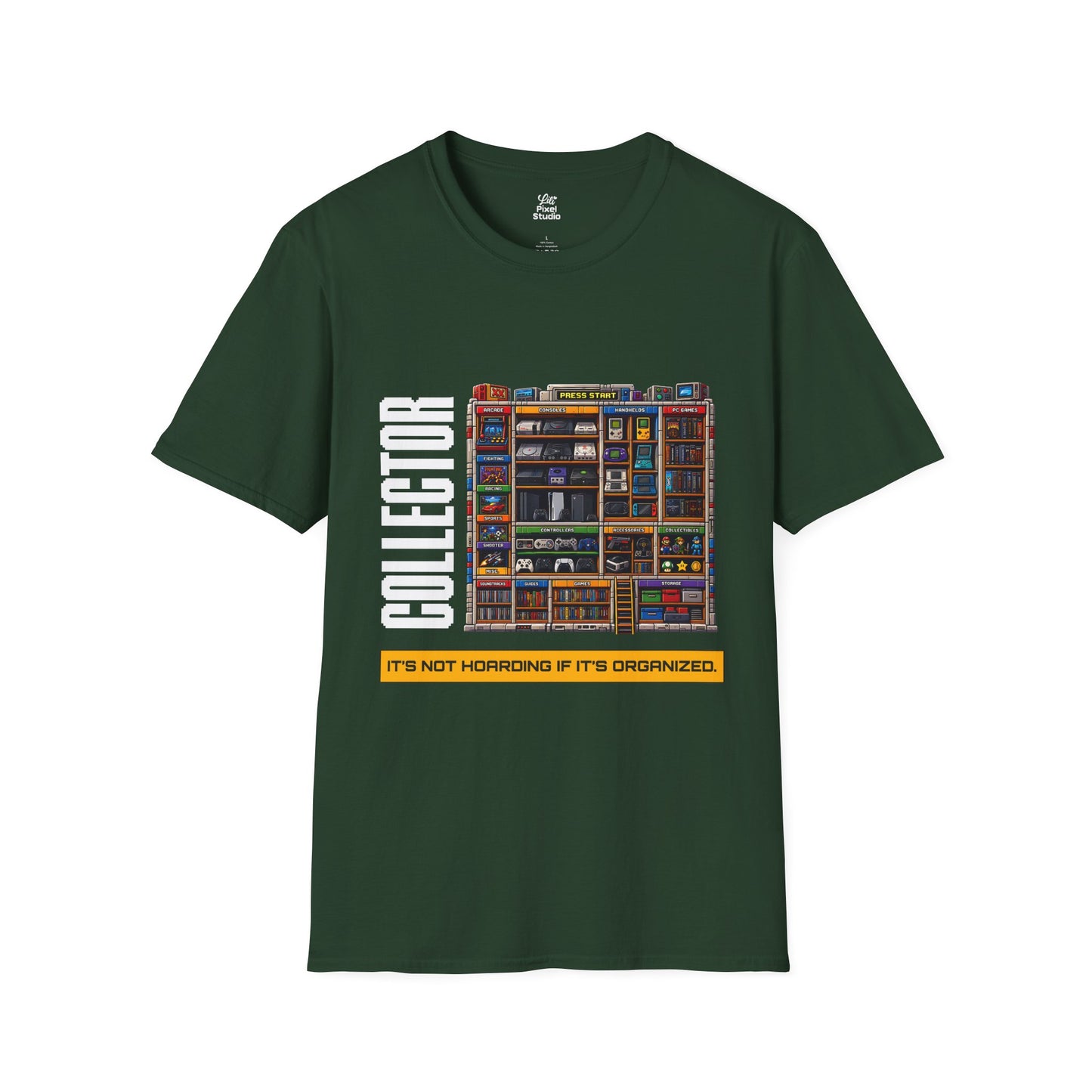 Collector Shirt, Its Not Hoarding If Its Organized Unisex Tee, Retro Gamer Gift, Funny Collector T-Shirt