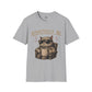 Respectfully No Cat, Unisex T-Shirt | Grumpy Cat with Coffee Graphic Funny Sarcastic Joke Shirt