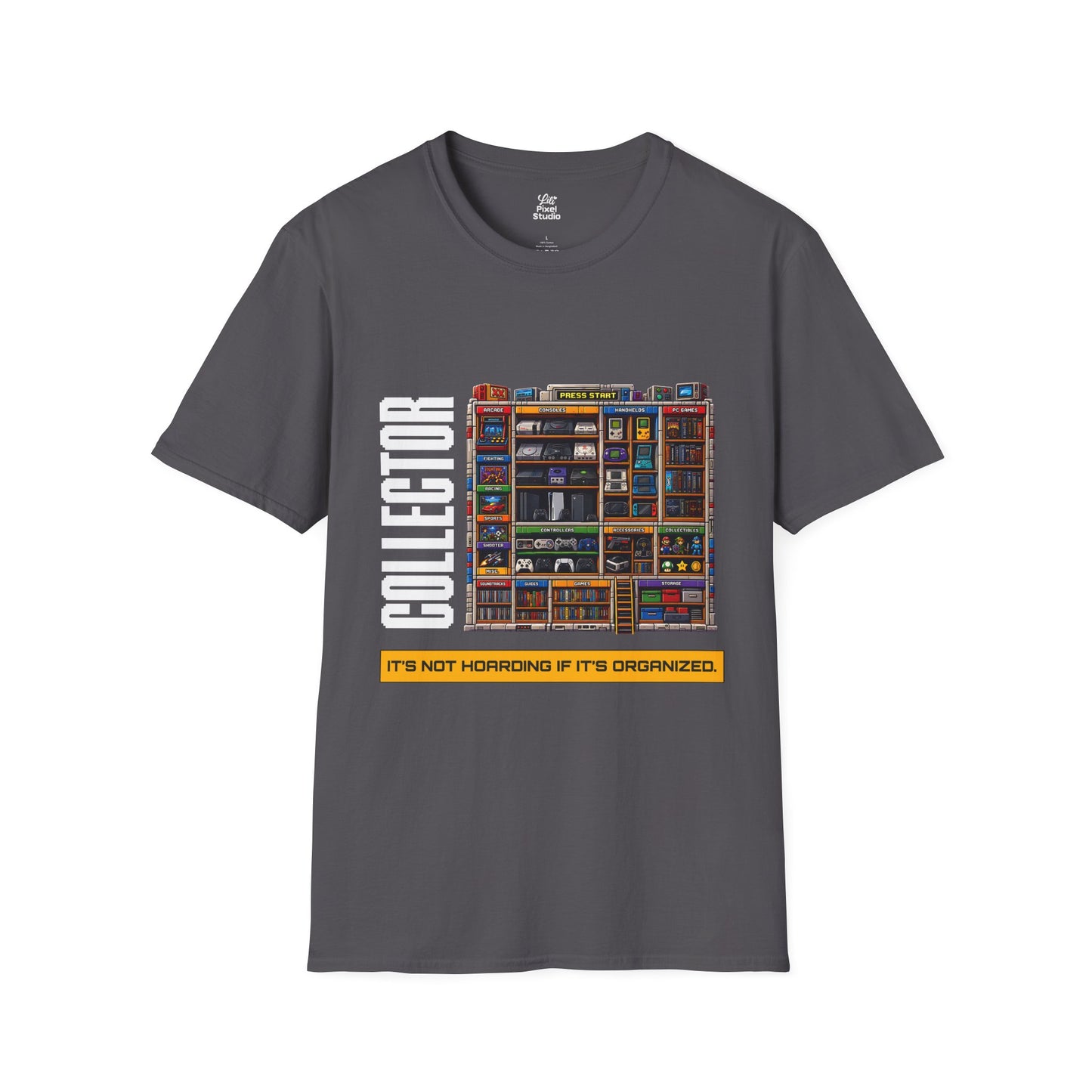 Collector Shirt, Its Not Hoarding If Its Organized Unisex Tee, Retro Gamer Gift, Funny Collector T-Shirt